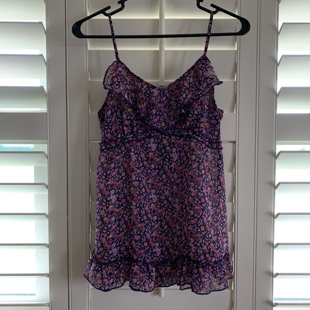 Express spaghetti strap, sheer, flowy tank - NEW